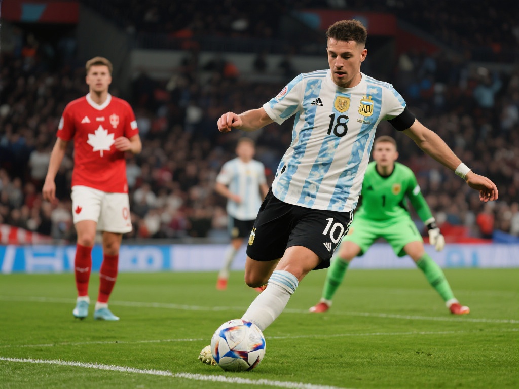 阿根廷对决加拿大:梅西领衔首发阵容,精彩早八开启 历史数据显示,阿根廷与加拿大的直接交锋场